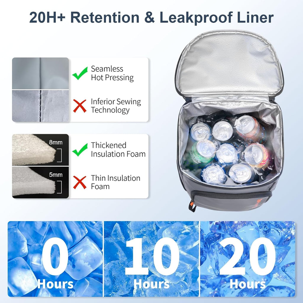 SPARTER Backpack Cooler Insulated 33/49 Can Leakproof Waterproof Bag Beach