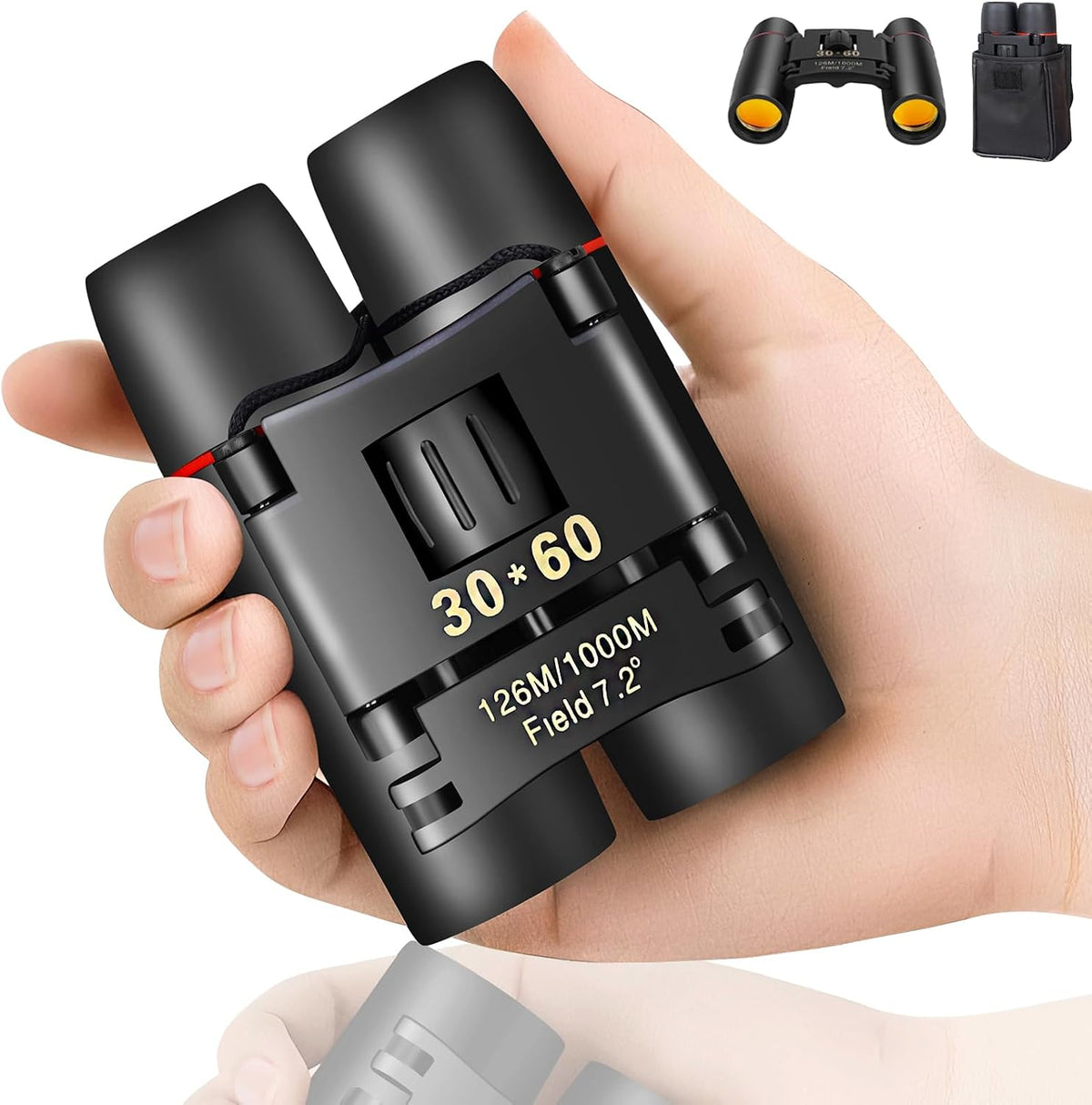 Compact Binoculars for Adults and Kids, HD Mini Portable Outdoor Binoculars Children, Pocket Lightweight Folding for Bird Watching, Hunting, Concert, Theater, Opera, Traveling, Tourism, Shows