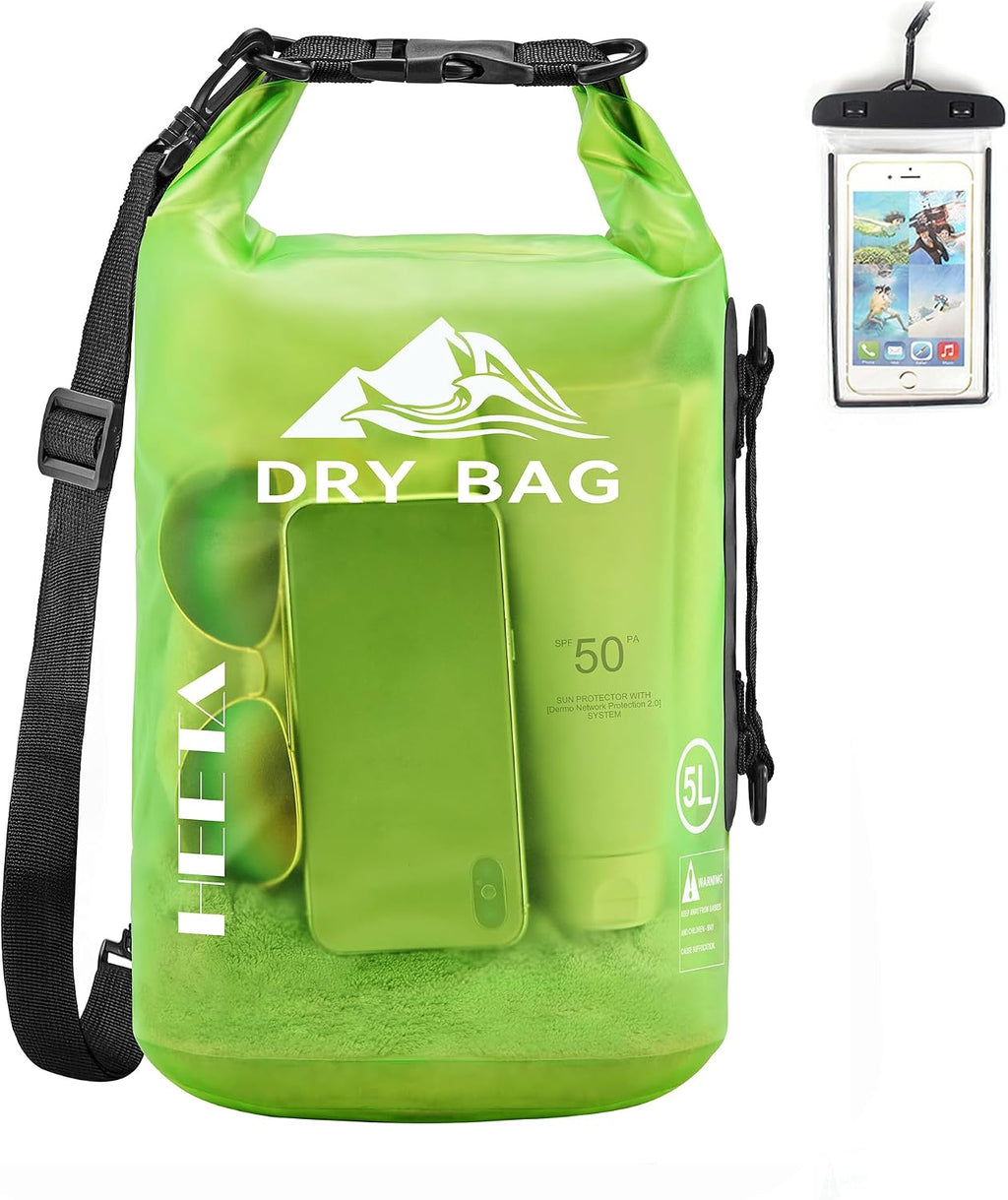 HEETA Dry Bag Waterproof Backpack with Phone Case 5L/10L/20L/30L/40L
