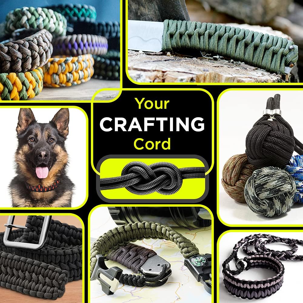 Paracord Rope 550 lb 4mm – Parachute Cord – Utility Camping Rope