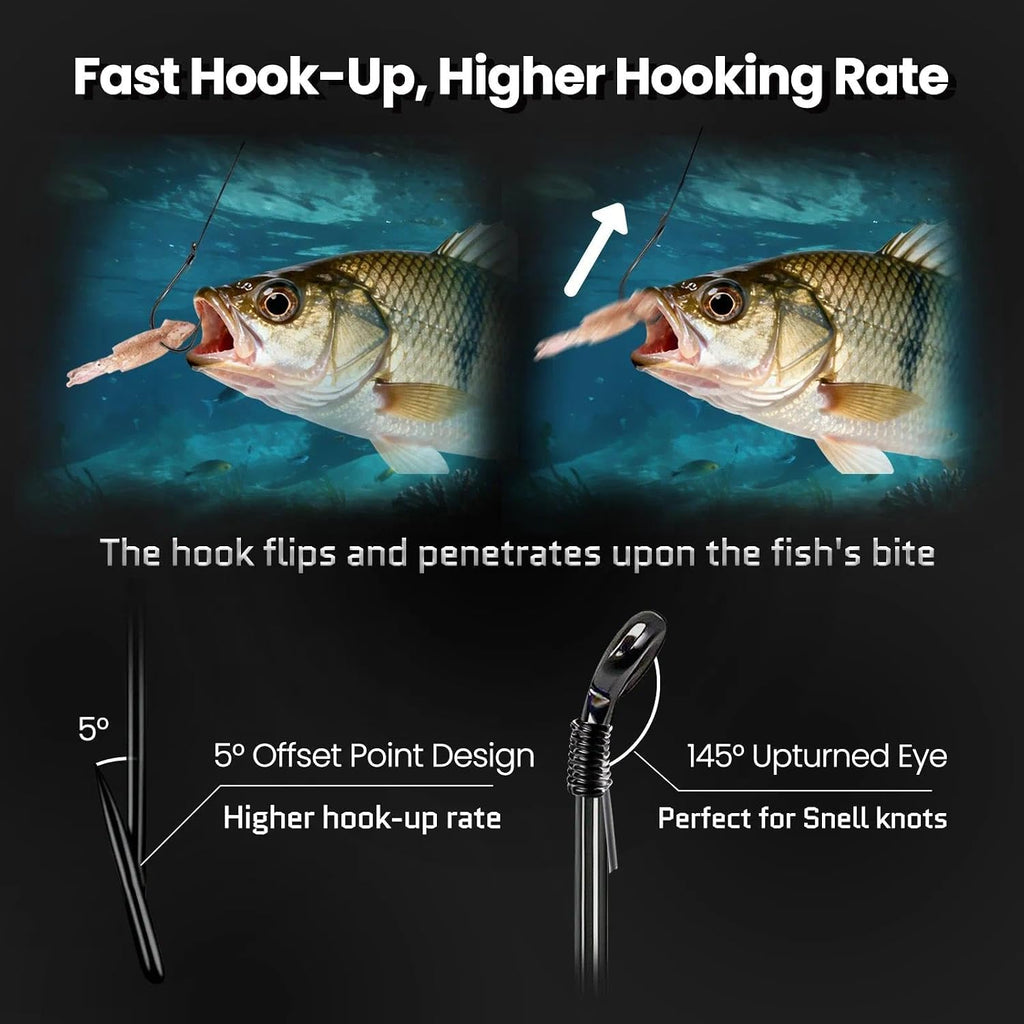 FishTrip 50/100/120/210Pcs Octopus Fishing Hooks for Saltwater & Freshwater