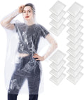 50/100 Pack Disposable Rain Ponchos with Hood for Adults, Family Pack Raincoats Bulk for Women and Men