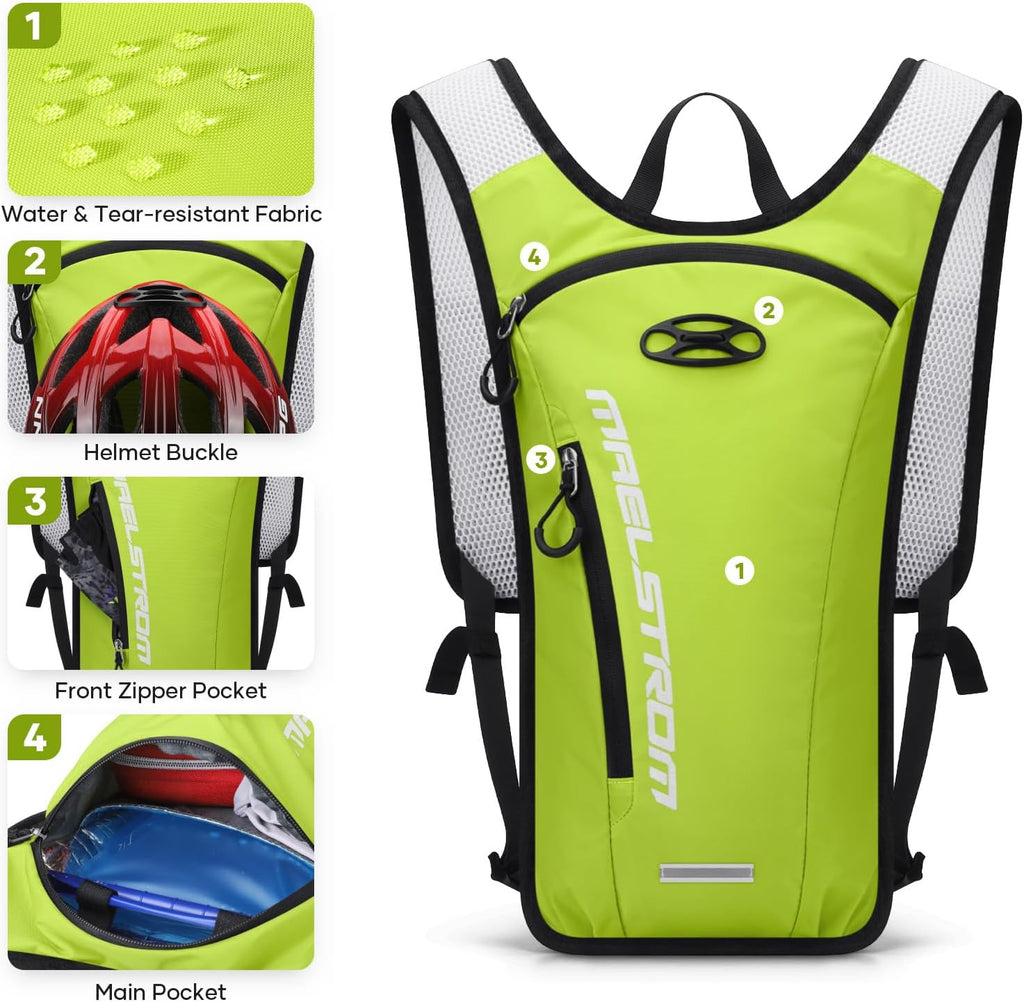 Maelstrom Hydration Backpack with 2L Water Bladder,Lightweight Running Vest