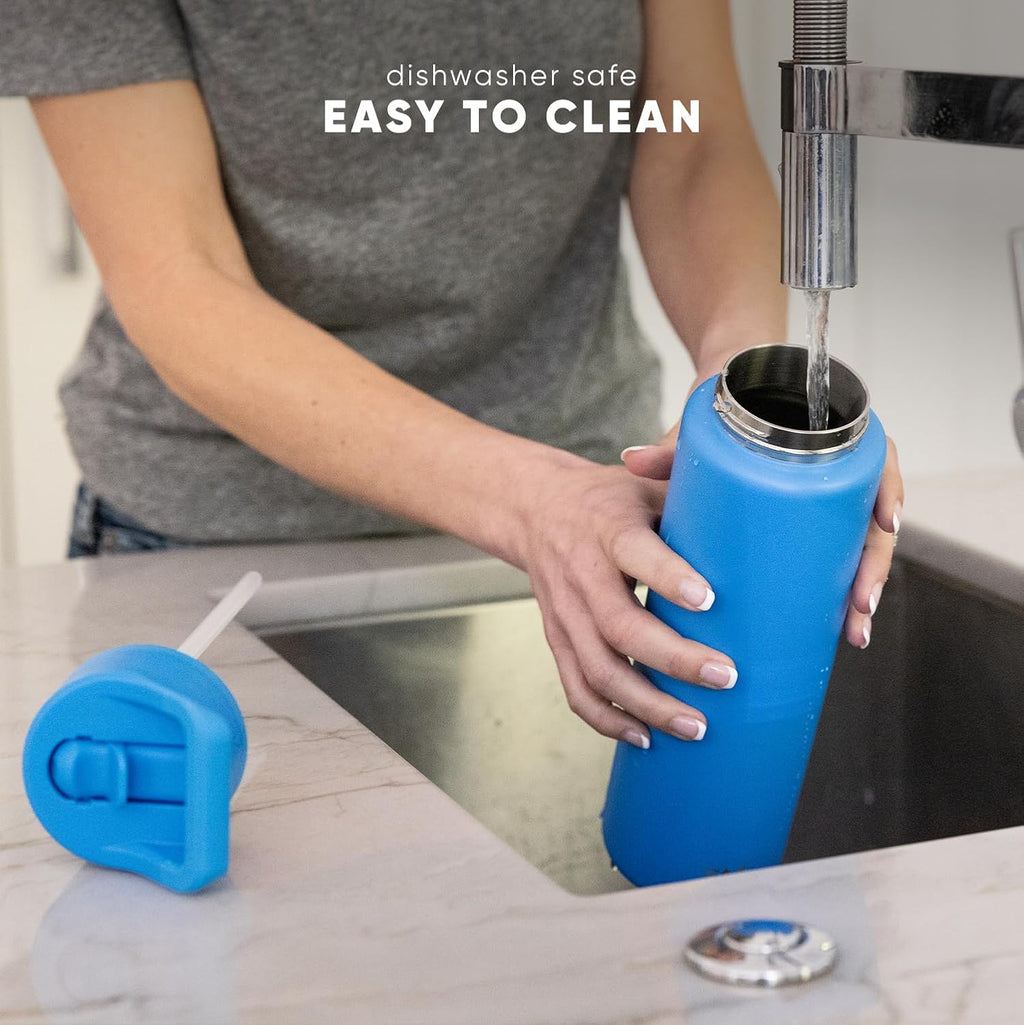 Simple Modern Insulated Water Bottle with Straw | 18oz | Beige