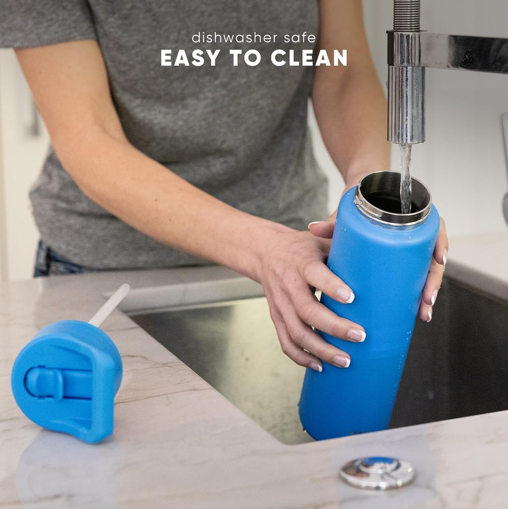 Simple Modern Insulated Water Bottle with Straw | 18oz | Pink
