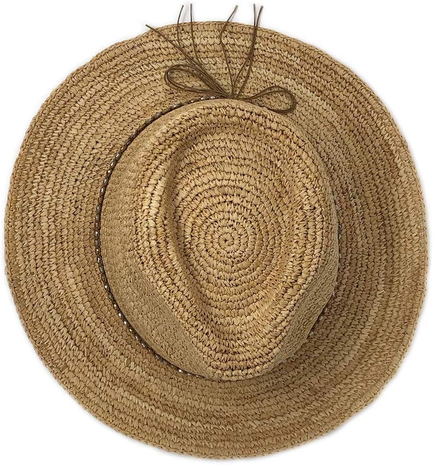 Wallaroo Hat Company – Women’s Malibu Fedora – Wide Brim Natural Fiber Sun Hat with Adjustable Sizing for Medium Crown Sizes