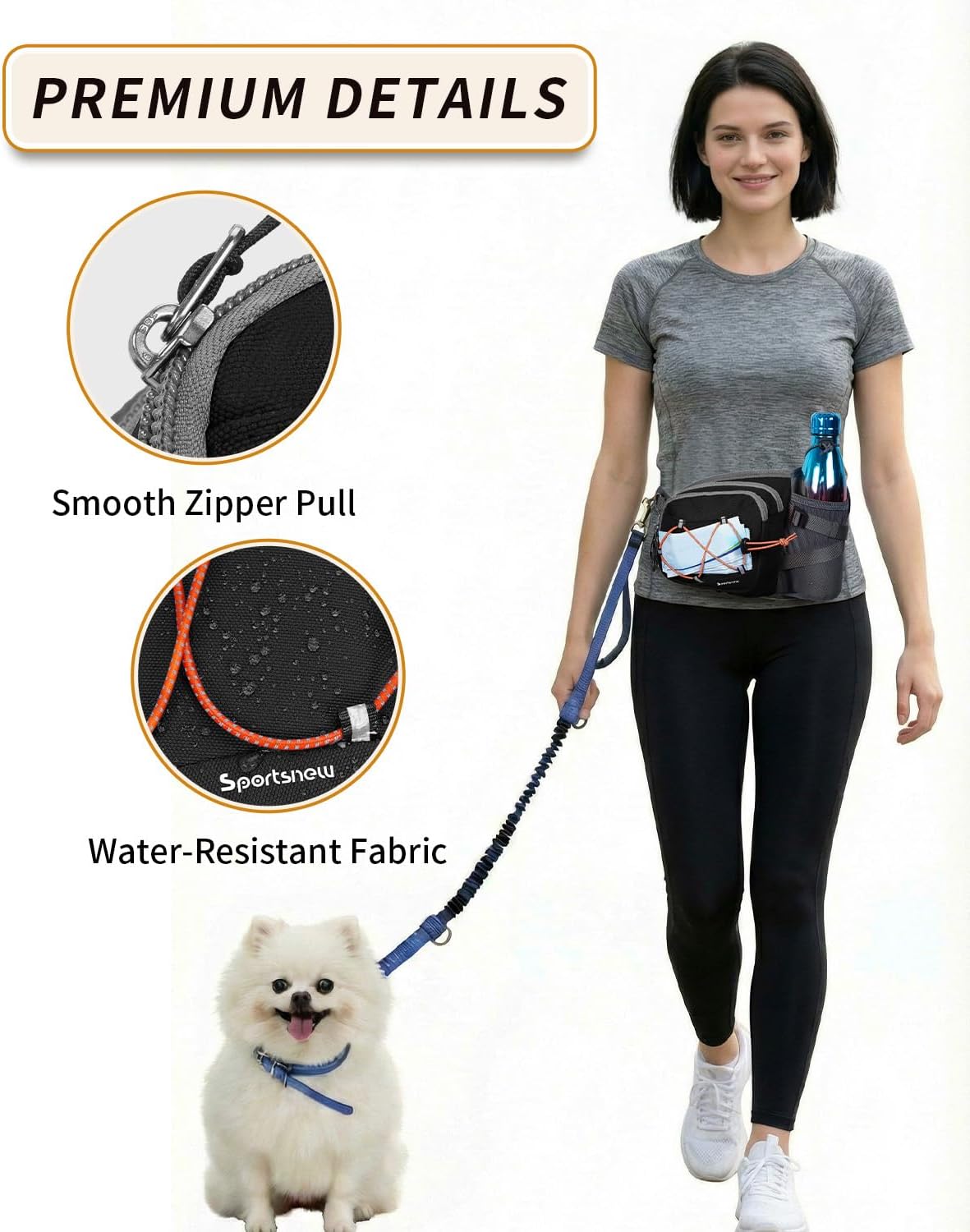 sportsnew Waist Pack with Water Bottle Holder, Fanny Pack for Men Women
