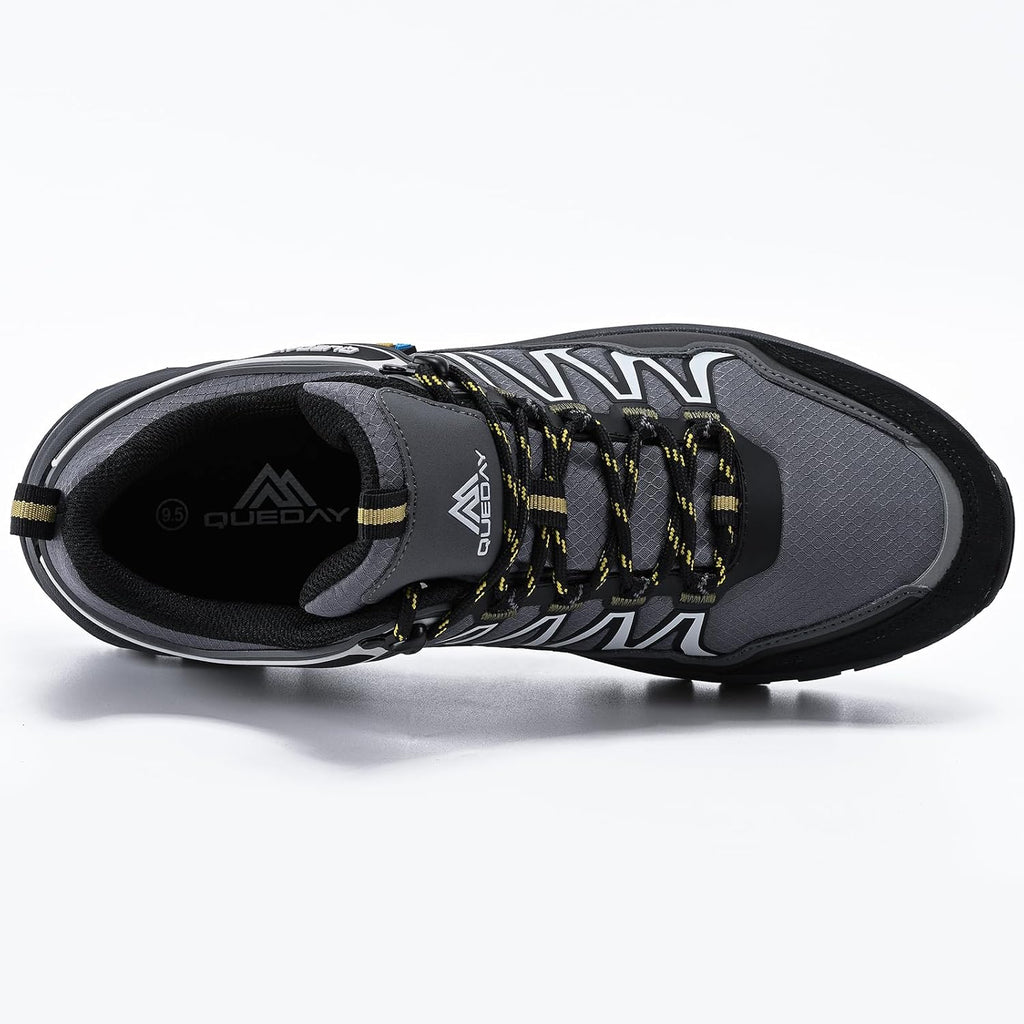 Queday Mens Waterproof Lightweight Hiking Shoes