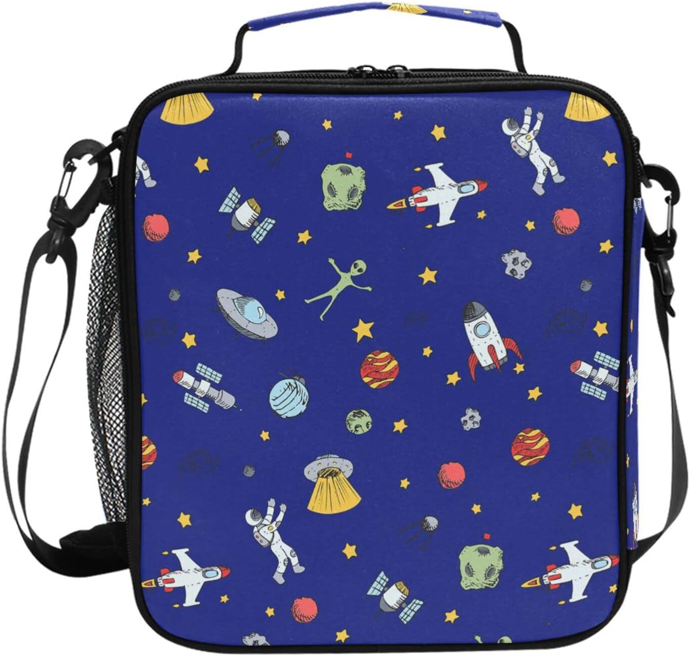 Space Astronaut Lunch Box Insulated Lunch Bag Cooler Tote Bag