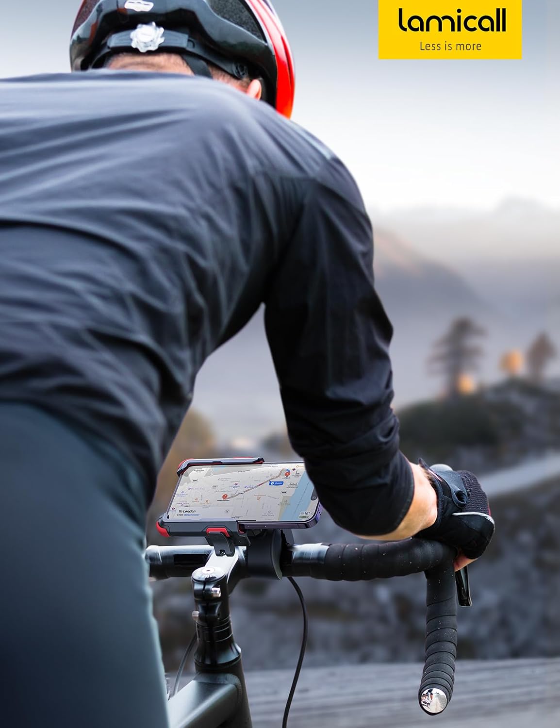 Lamicall Motorcycle Bike Phone Mount, 1s Lock Bike Phone Holder