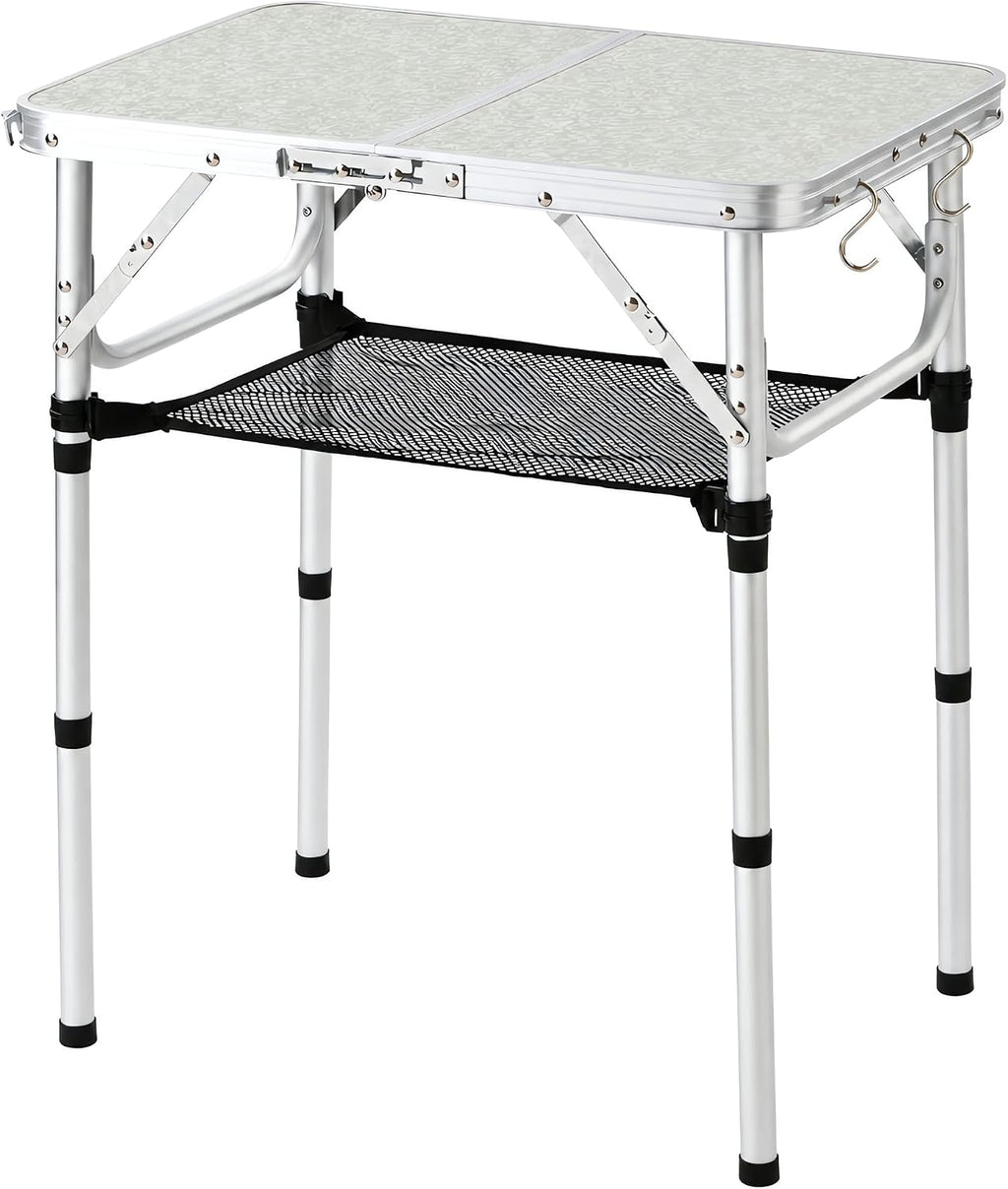 Small Folding Table 2 Foot, Lightweight Aluminum Portable Camping Table