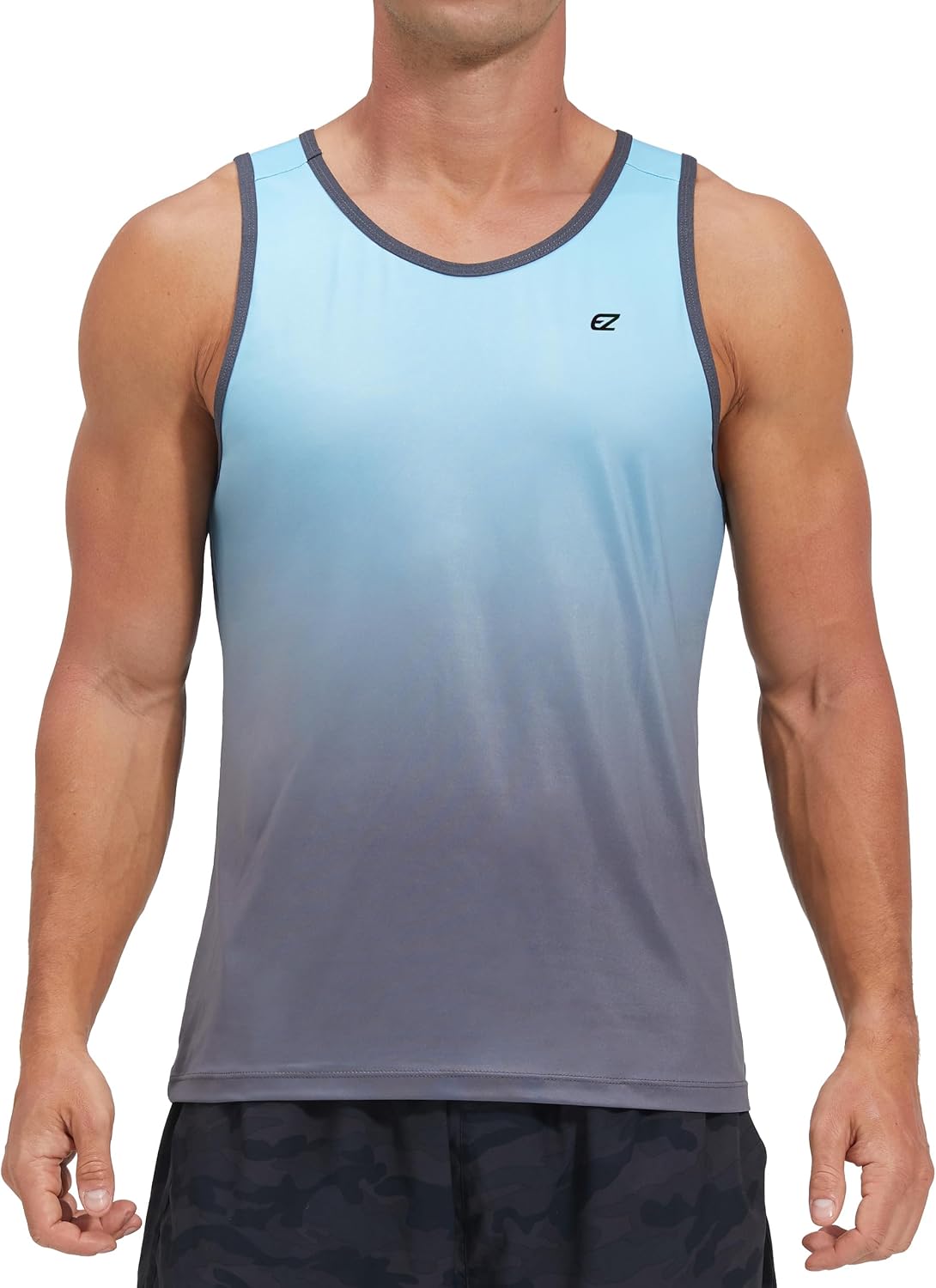 EZRUN Men's Quick Dry Workout Tank Top UPF 50+ Sweat-Wicking Gym Shirt