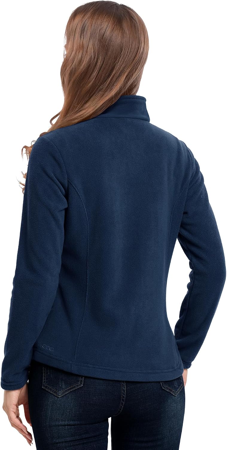 33,000ft Women's Polar Fleece Jacket Zip Up Lightweight Hiking Sweatshirt