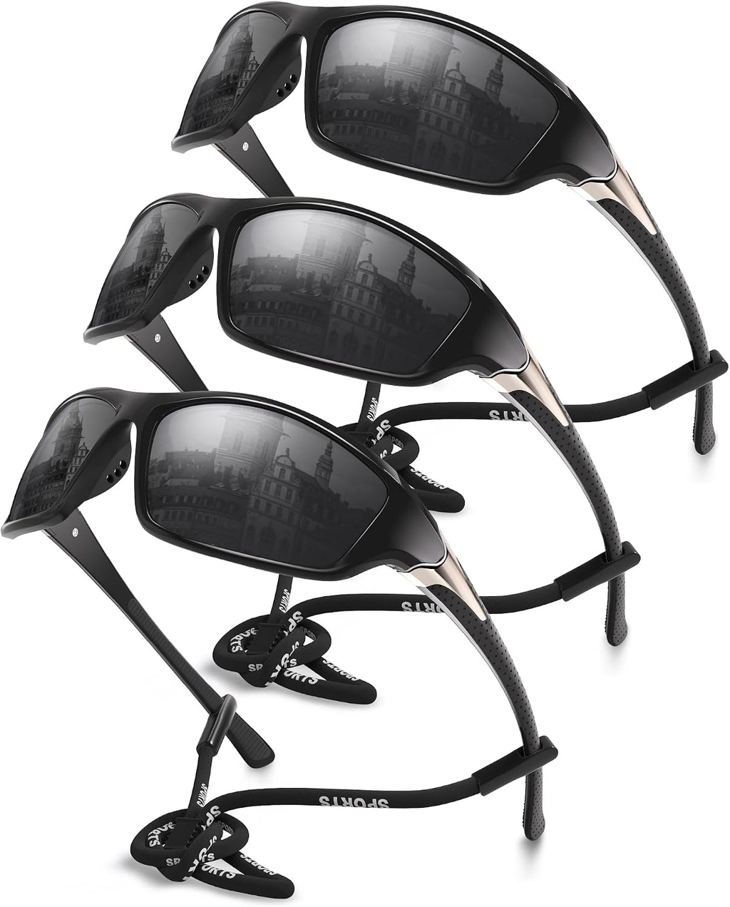 Polarized Sports Wrap Around Sunglasses Men Fishing Running Golf