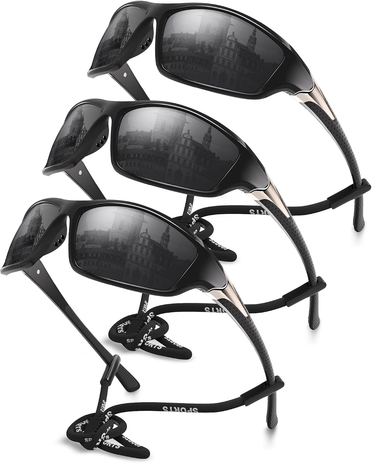 Polarized Sports Wrap Around Sunglasses Men Fishing Running Golf