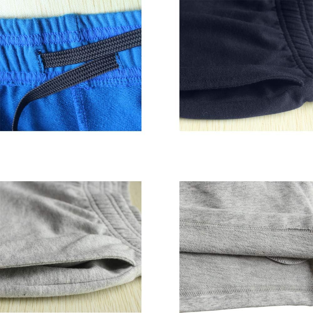 GYMAPE Mens Shorts 5 inch Cotton Gym Bodybuilding Workout