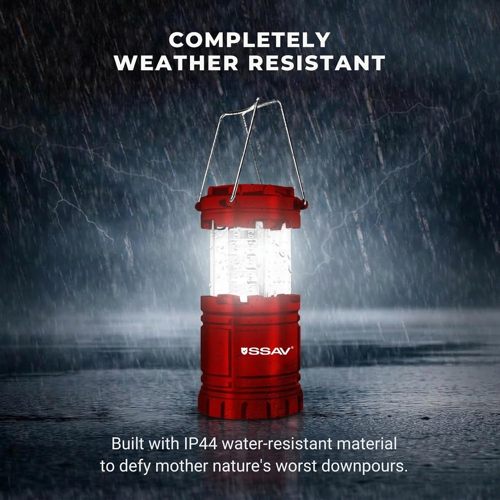 SSAV Battery Powered LED Lanterns (Batteries Included) (2 Pack Red)