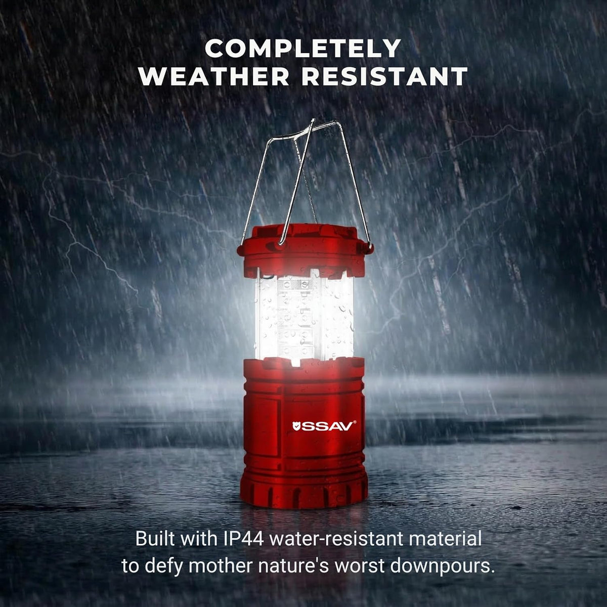SSAV Battery Powered LED Lanterns (Batteries Included) (2 Pack Red)