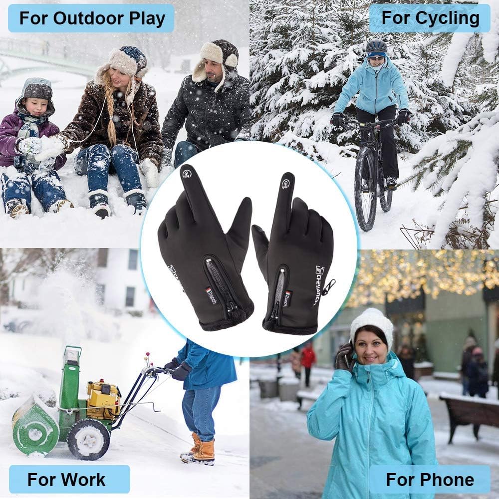 Winter Warm Gloves,Touchscreen Cold Weather Driving Windproof for Men Women