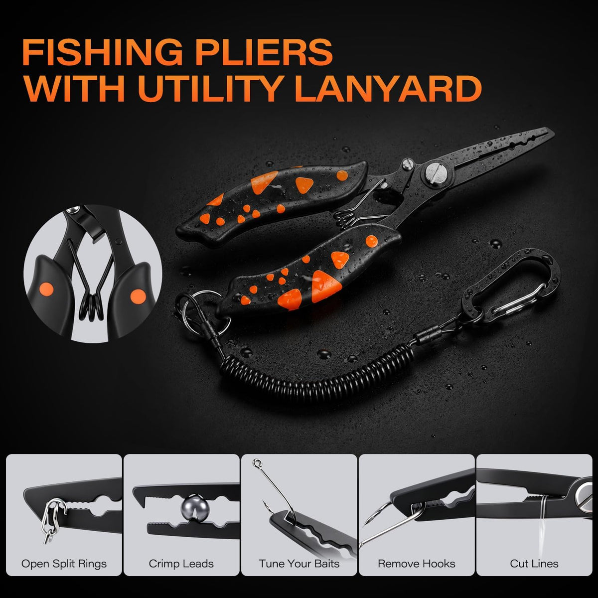 9PCS Fishing Tool Kit, Fishing Gear and Equipment, Fishing Gifts for Men