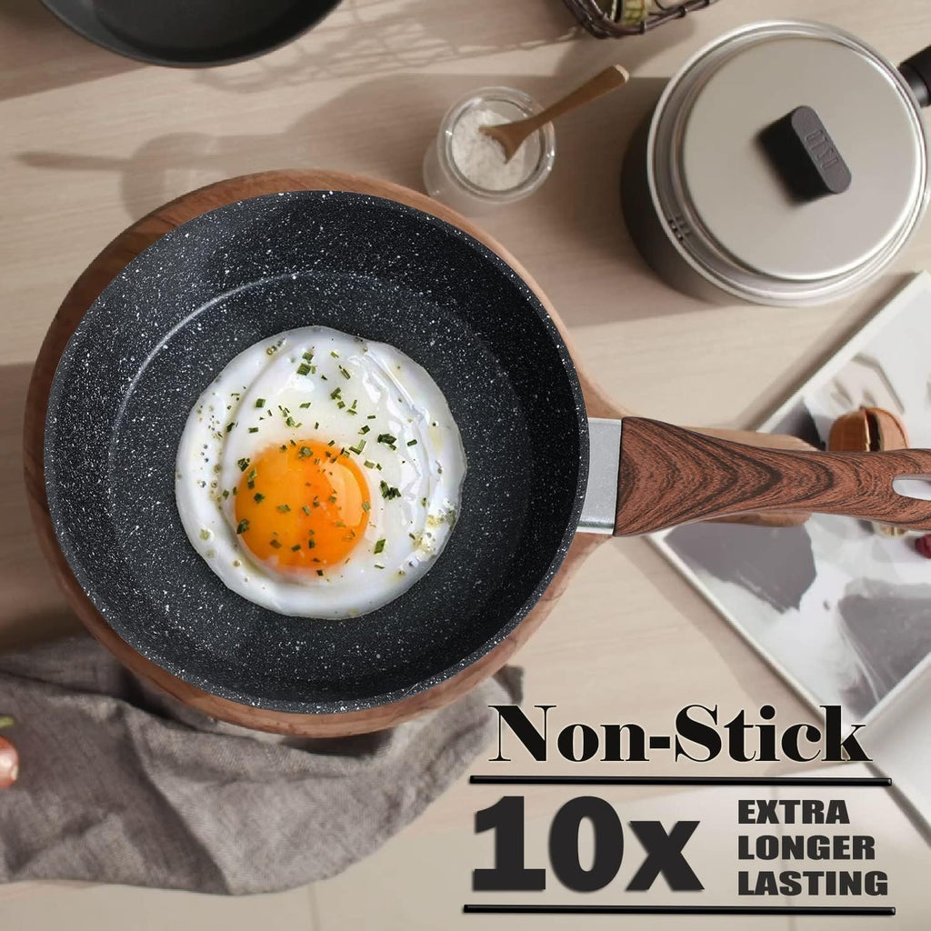 Kitchen Academy Pots and Pans Set Non Stick, 12pcs Induction Cookware
