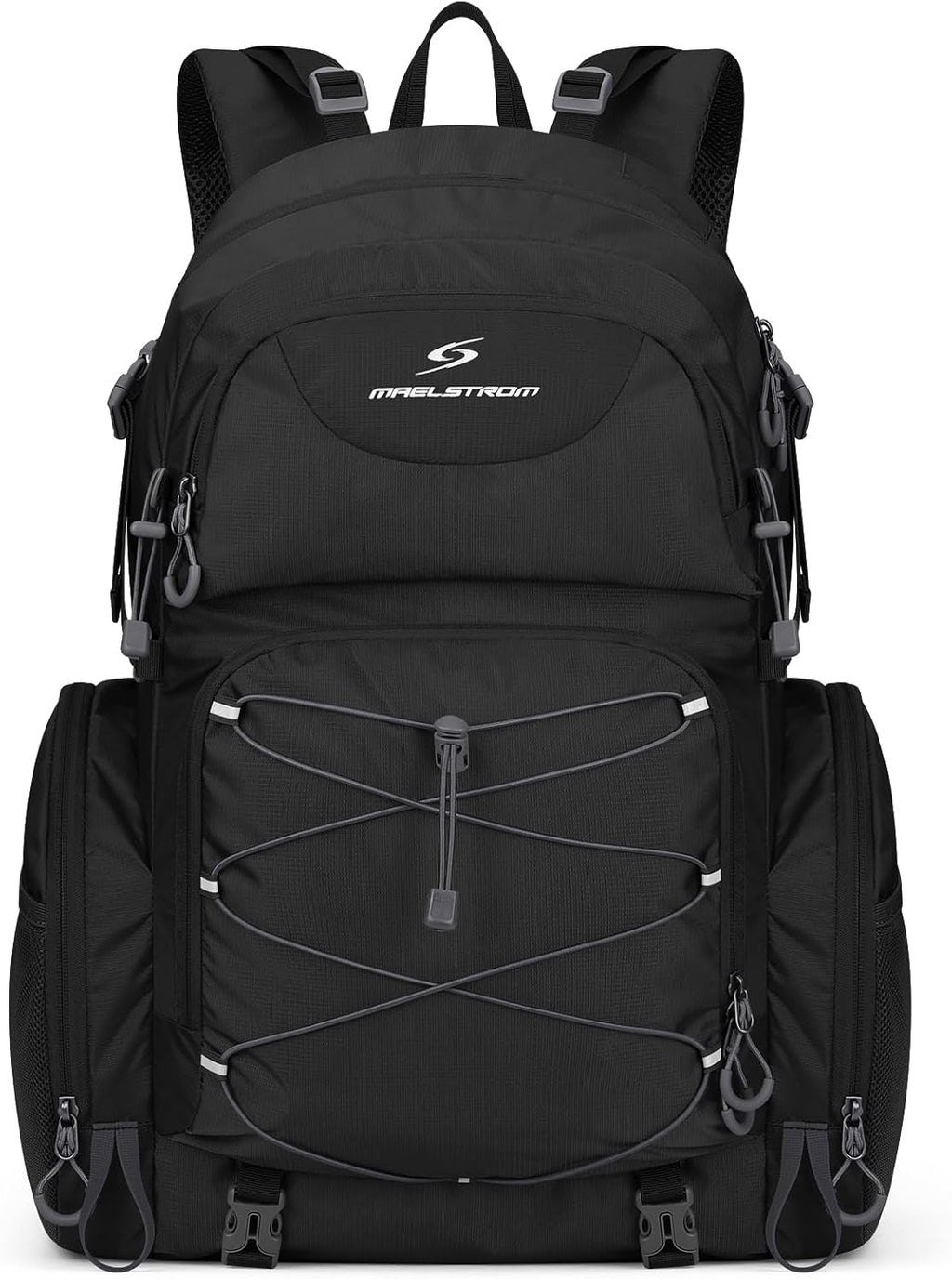 Maelstrom 40L Waterproof Hiking Backpack, Lightweight Travel Daypack | Rain Cover,Hydration-Ready, Tripod Straps, Load Compression, Survival Whistle, Perfect For Men, Women,Camping,Travel