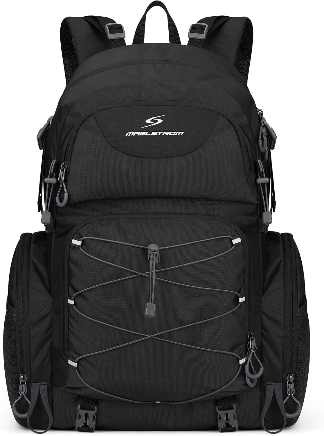 Maelstrom 40L Waterproof Hiking Backpack, Lightweight Travel Daypack | Rain Cover,Hydration-Ready, Tripod Straps, Load Compression, Survival Whistle, Perfect For Men, Women,Camping,Travel