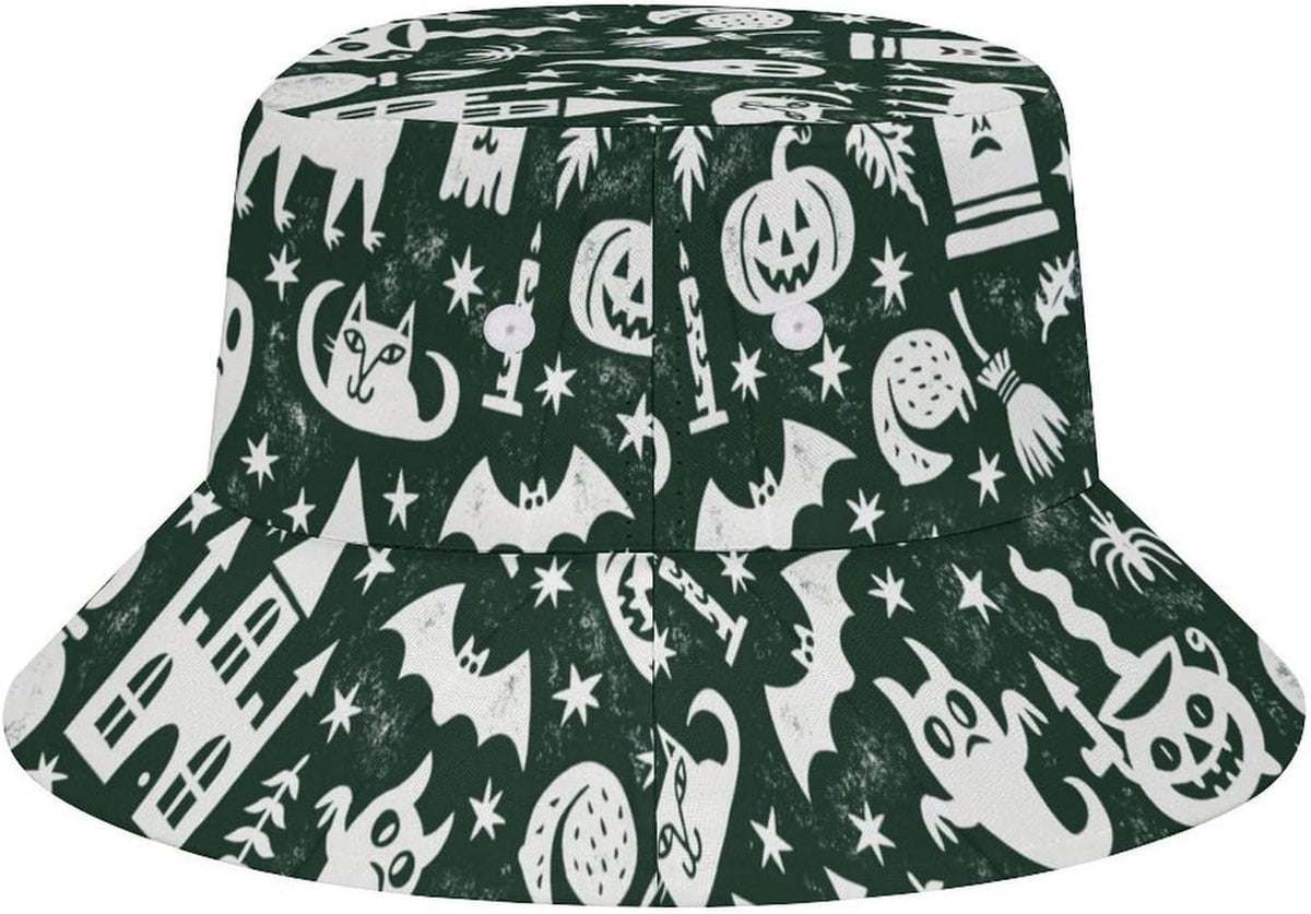 Halloween Bucket Hat for Men Unisex Womens Graphic Safari Hat Outdoor Sun Protection Fisherman Cap