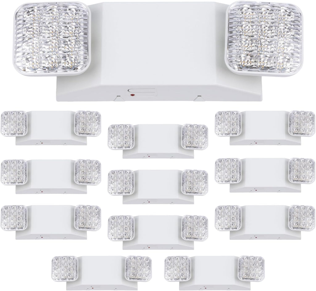GRUENLICH LED Emergency Light for Business, Battery Backup, 6 Pack