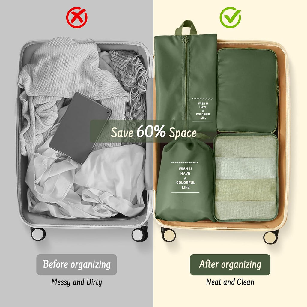 Packing Cubes for Travel 8 Set Luggage Organizer Bags