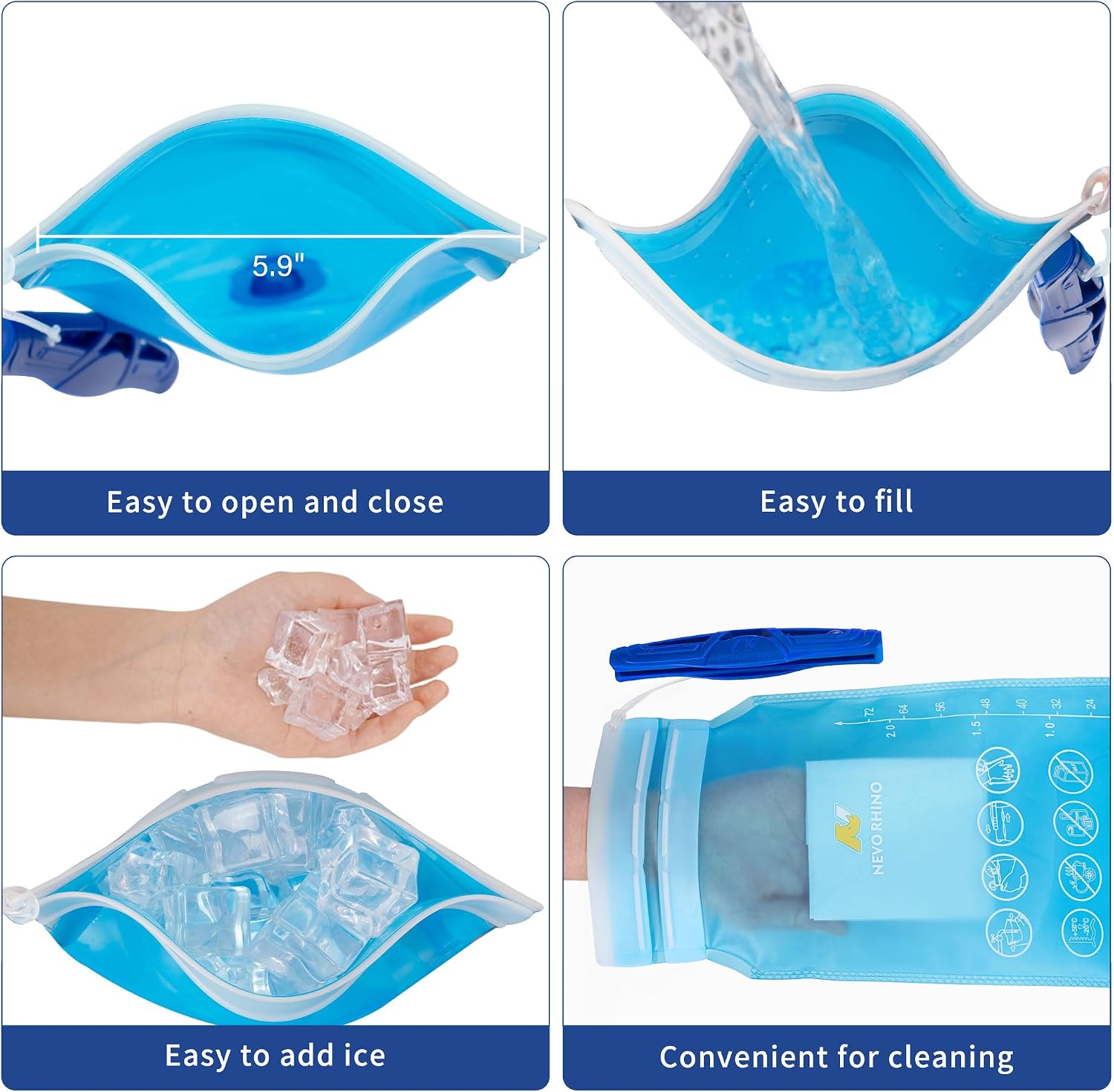 N NEVO RHINO Hydration Bladder 1.5L - 2L- 3L Leak Proof Water Reservoir