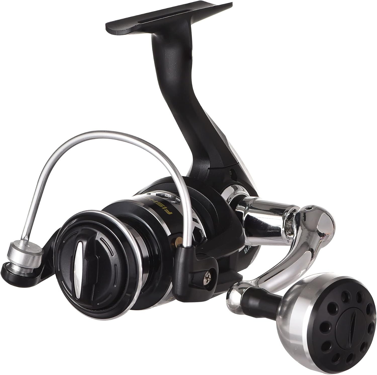 Fishdrops Spinning Fishing Reels, Lightweight Spinning Reel, 15.5 LBs Max Drag, 5.1:1/5.5:1 High Speed Ultra Smooth Powerful with CNC Aluminum Spool Fishing Reels Freshwater(Black/Gold)