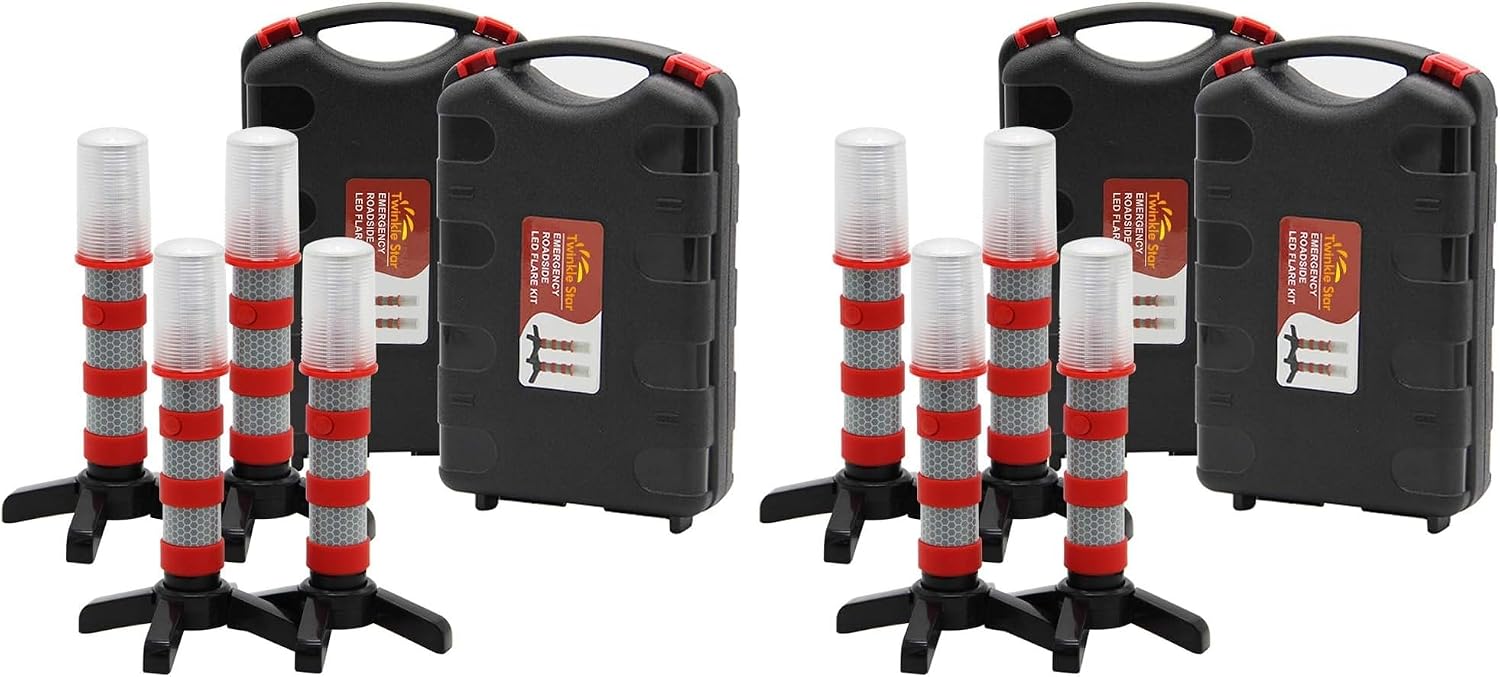 Twinkle Star LED Safety Strobe Road Warning Light, Set of 4