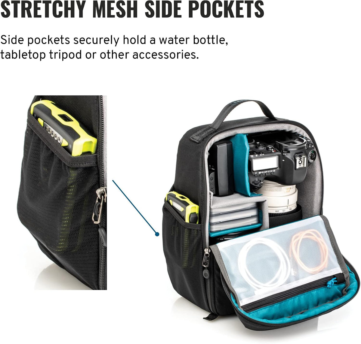 Tenba BYOB 10 DSLR Backpack Insert - Turns any bag into a camera bag for DSLR and Mirrorless cameras and lenses – Black (636-624)