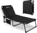 VILLEY Oversized Padded Chaise Lounge with Cushion, Foldable Recliner
