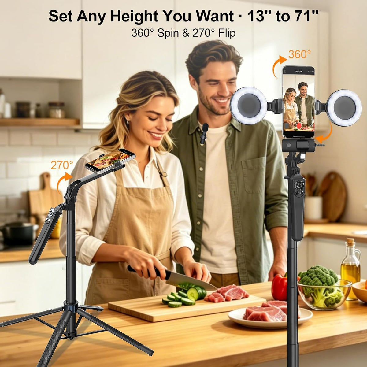 Content Creator Essentials Vlogging Kit for iPhone, Tripod & Wireless Mic
