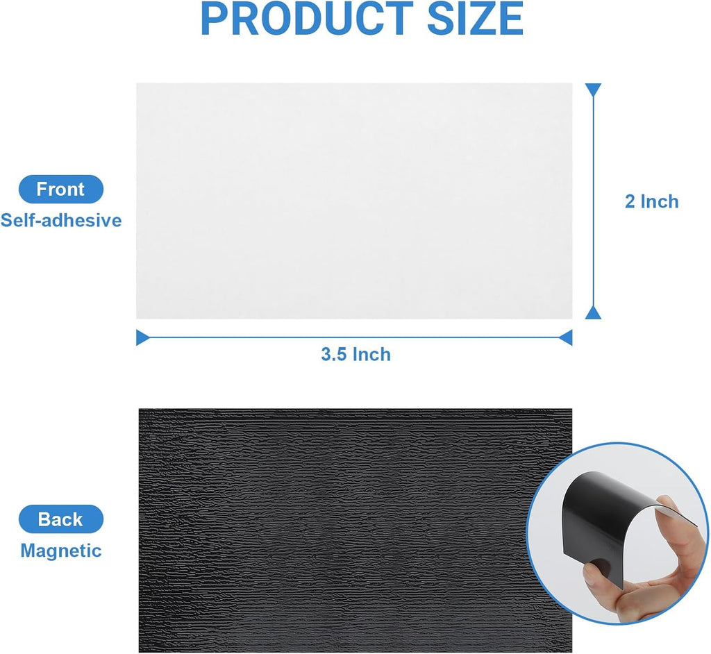 MaxGear 100 Pack Business Card Magnets Peel and Stick,Self Sticky Name Card