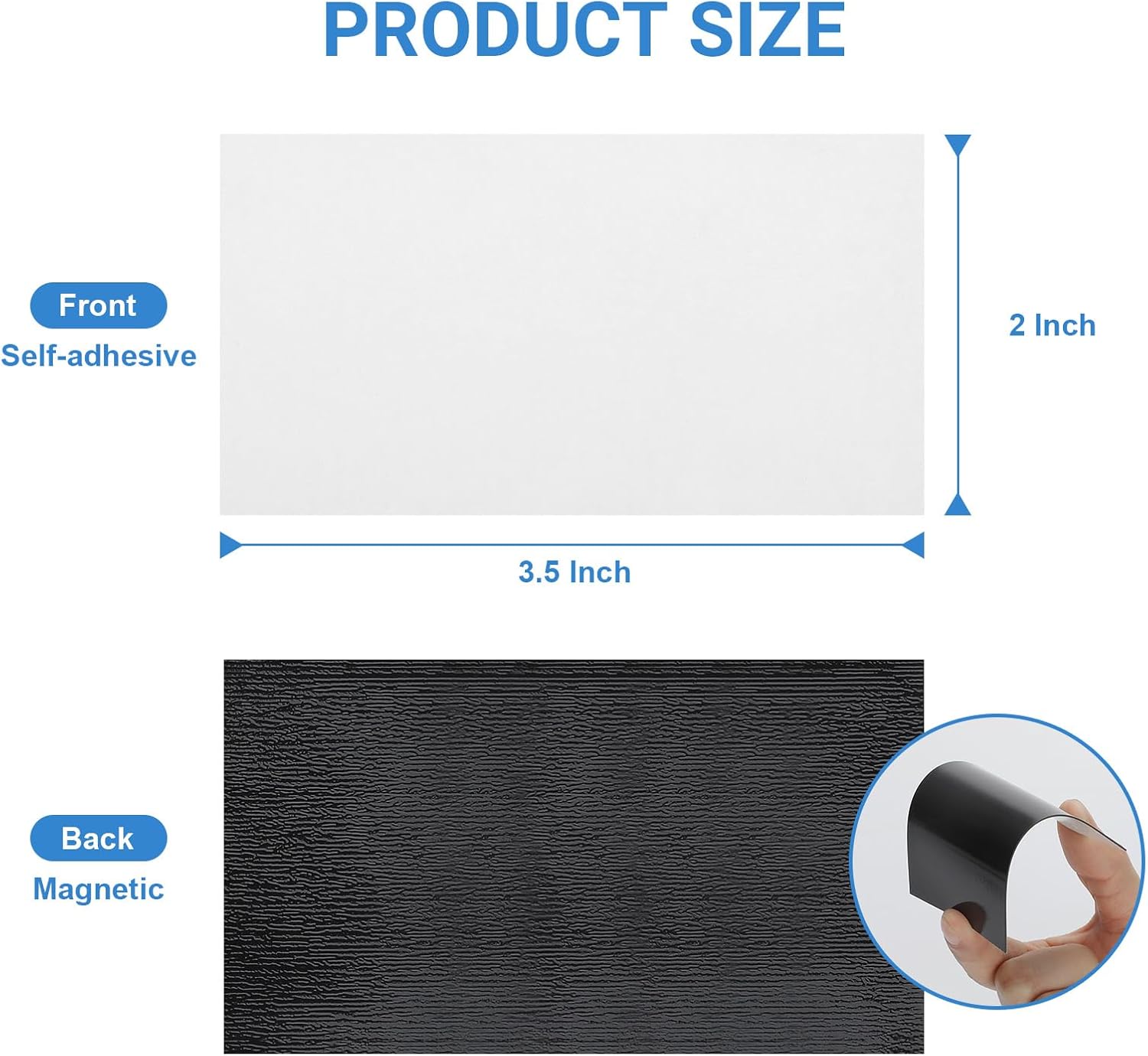 MaxGear 100 Pack Business Card Magnets Peel and Stick,Self Sticky Name Card