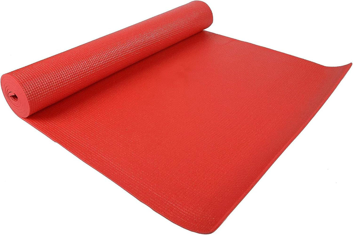 Fitvids All Purpose 1/4-Inch High Density Anti-Tear Exercise Yoga Mat with Carrying Strap with Optional Yoga Blocks, Multiple Colors