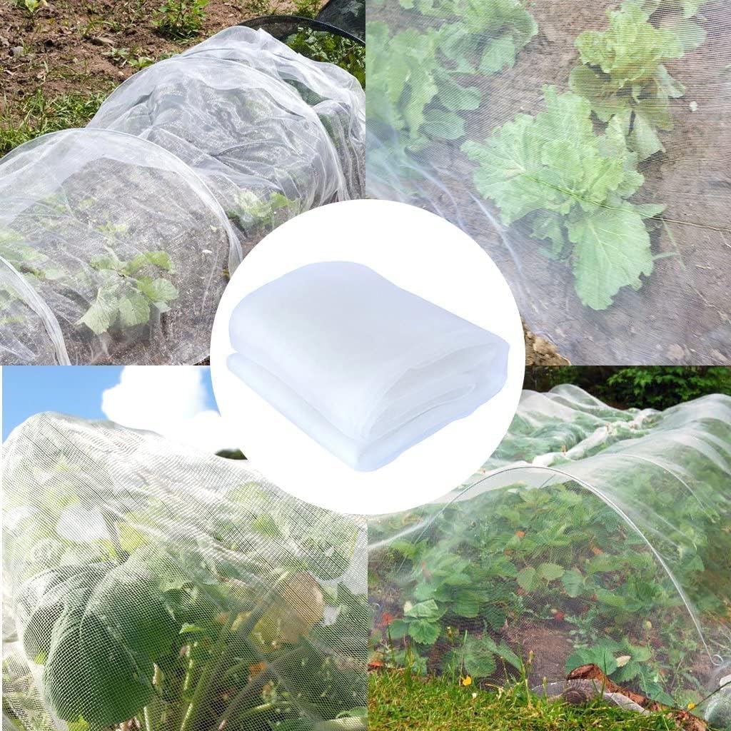 Agfabric Garden Netting 10'x20' Insect Pest Barrier Bird Netting for Garden Protection,Row Cover Mesh Netting for Vegetables Fruit Trees and Plants,White