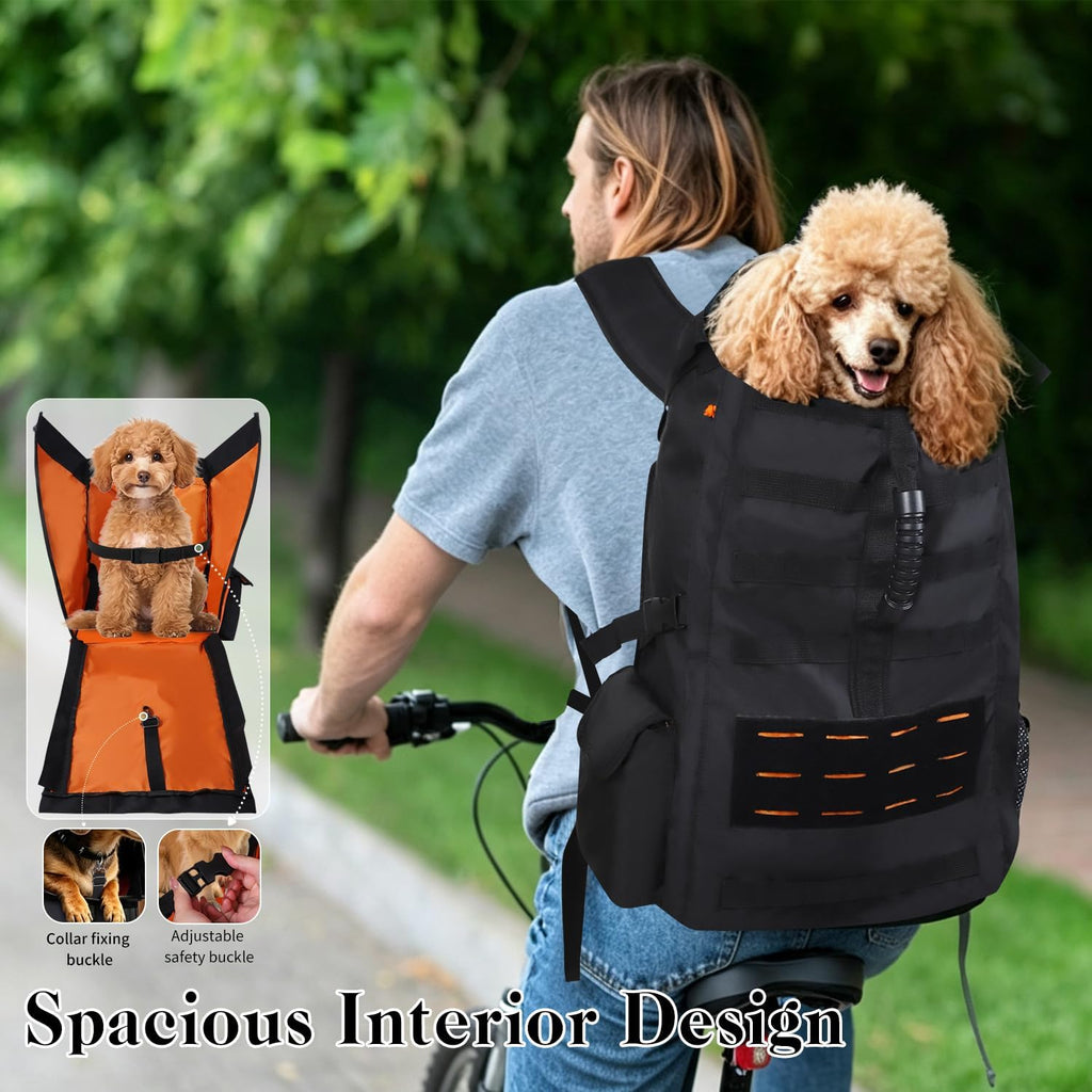 Dog Backpack Carrier for Small Dogs,Hands-Free Pet Carrier Backpack,Black
