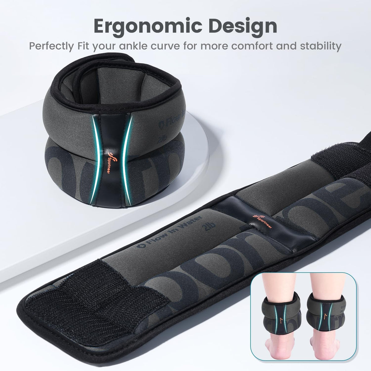 Sportneer Ankle Weights for Men Women Strength Training