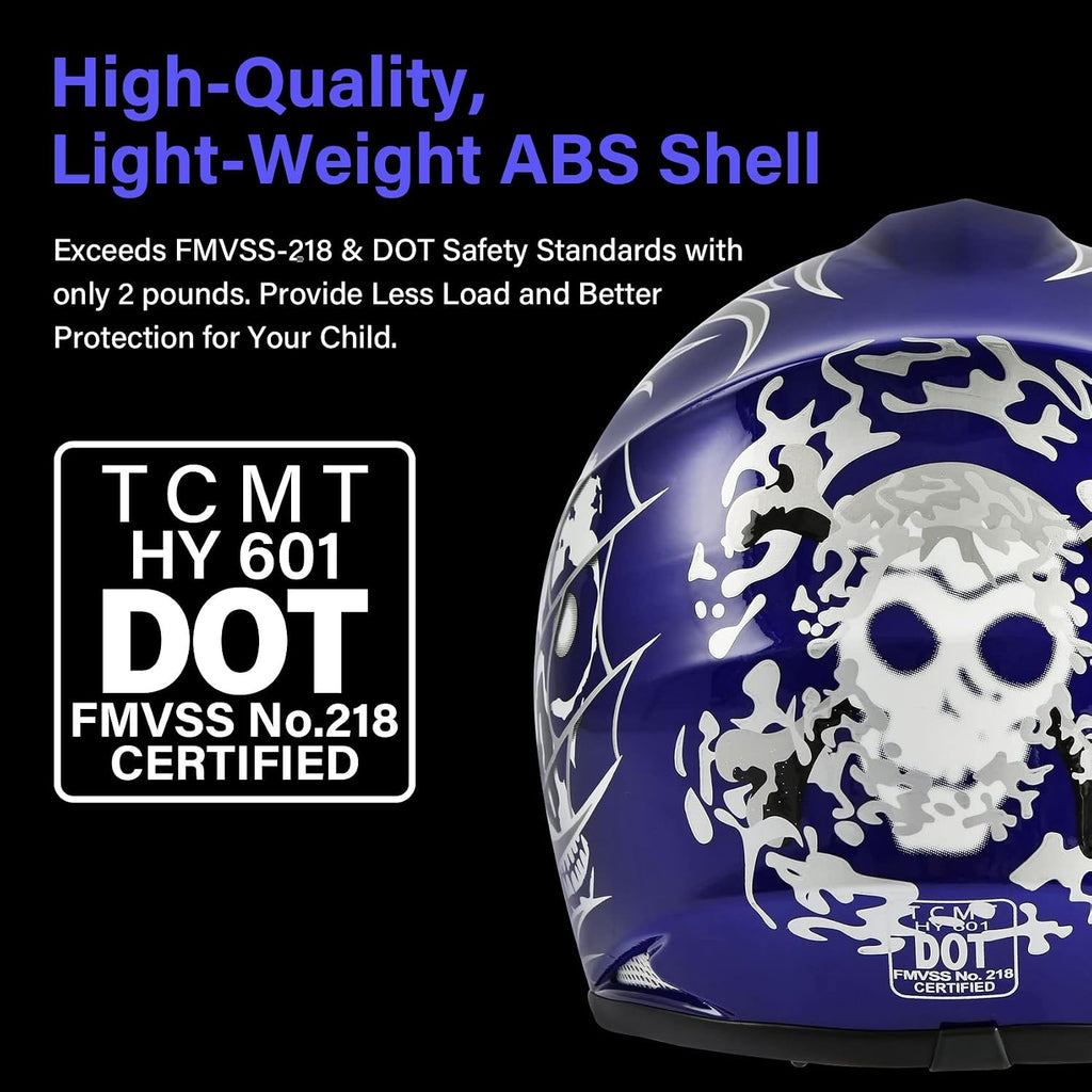 SLMOTO Kids Dirt Bike Helmets Approved for Motorcycle ATV Motocross Gear