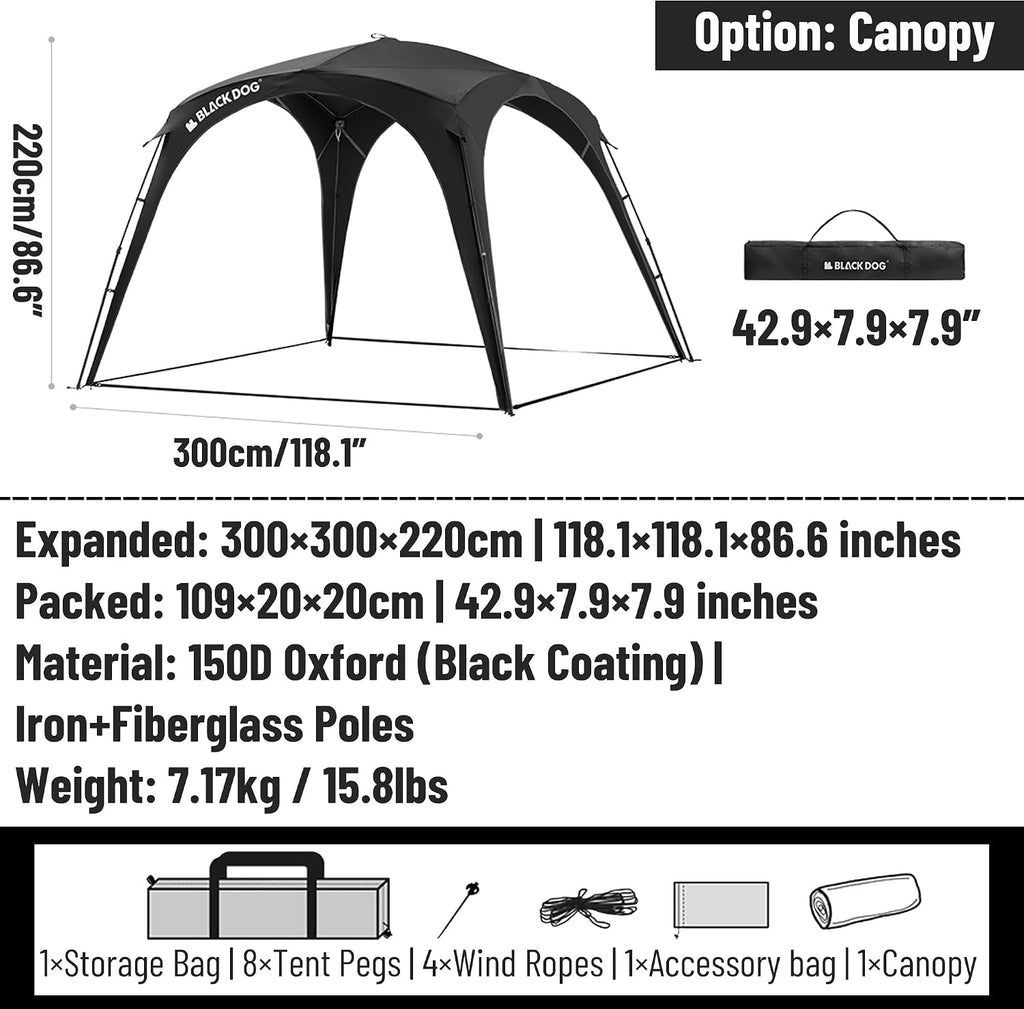 Blackdog 4-6 Person Camping Canopy Tent, Easy Set up Instant Pop up Tents