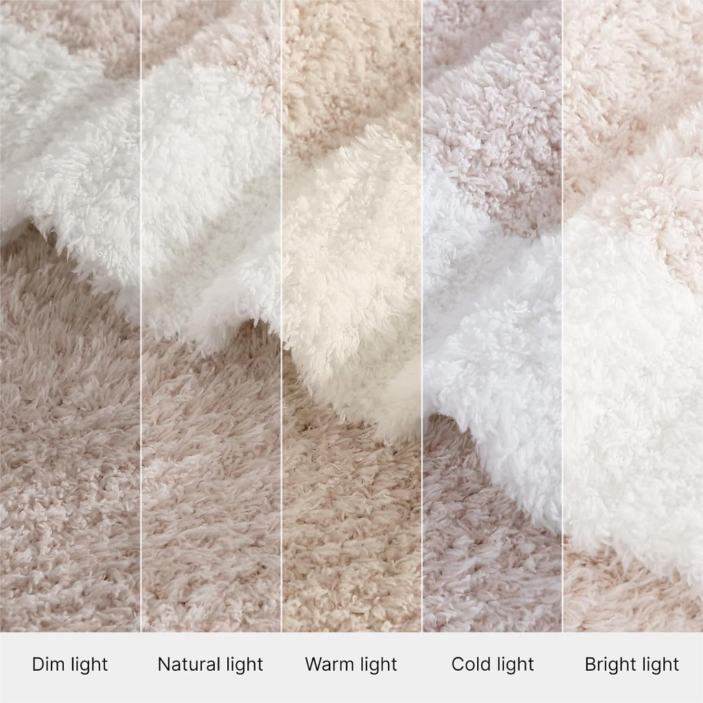 WRENSONGE Soft Throw Blanket for Couch-Cozy Reversible Knitted BlanketsW