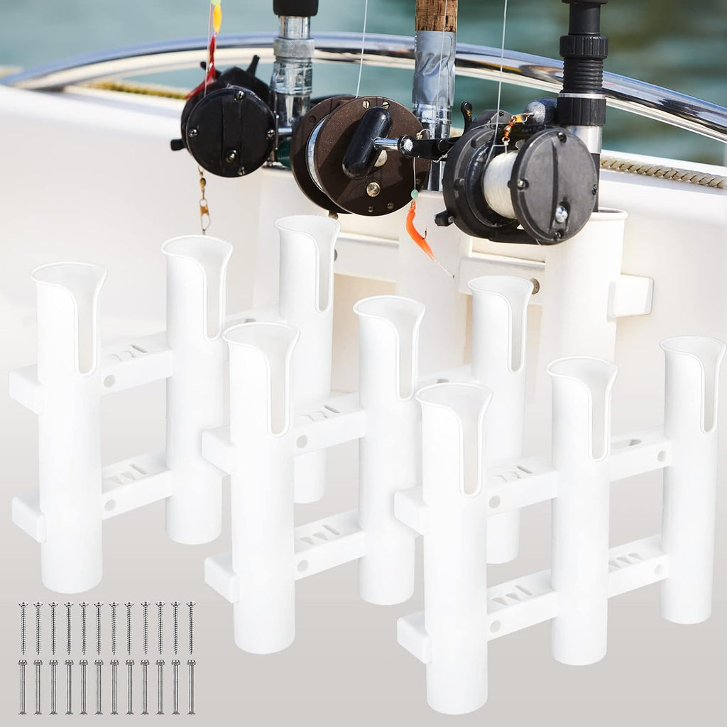 Shappy Fishing Rod Holders Wall Mounted Rack for Boat Garage, Black