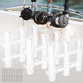 Shappy Fishing Rod Holders Wall Mounted Rack for Boat Garage, White