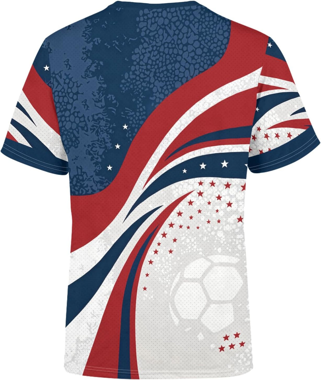 Mens Soccer Jersey Men's Clothing Short Sleeve Top Adult Sports Fan T Shirts for Men Women