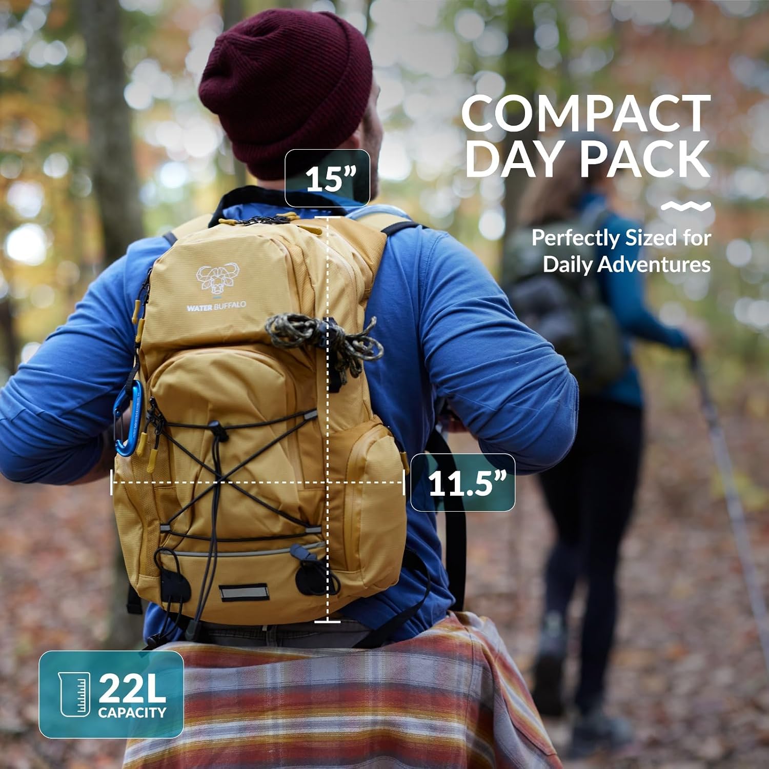 Water Buffalo Sherpa 22L Hiking Hydration Backpack, 2L Bladder
