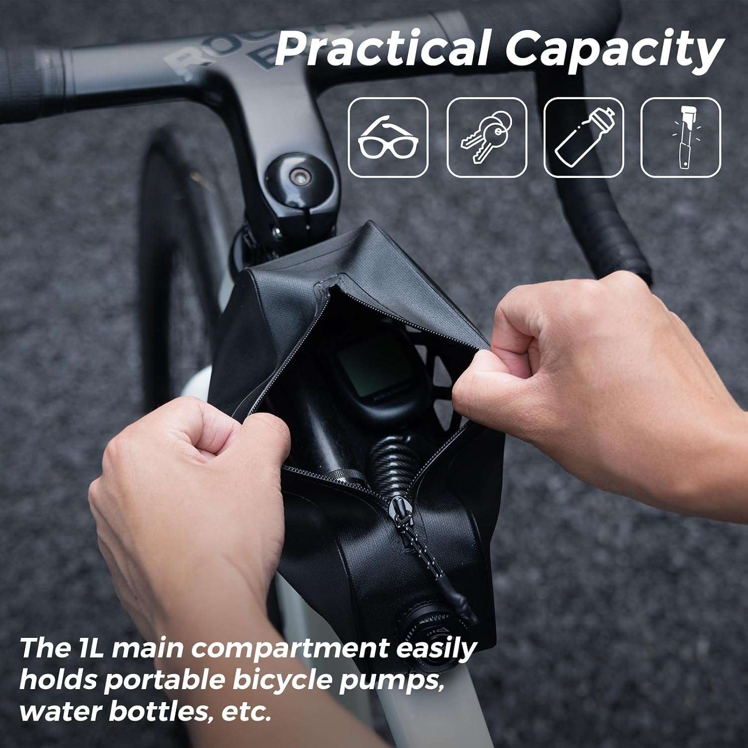 ROCKBROS Top Tube Bike Bag Waterproof Buckle Lock Design Lightweight